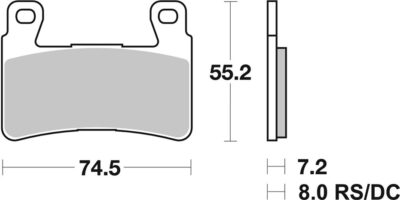 PLAQUETTES DE FREIN 734RST Honda CB1100 A ABS D SC65 - SBS