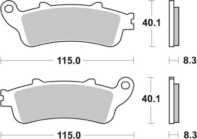 PLAQUETTES DE FREIN 735HF Honda CBR1100 XX Blackbird, Super Blackbird 1 SC35 - SBS