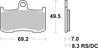 PLAQUETTES DE FREIN 782DC Kawasaki Z1000 1H ZRT00A - SBS