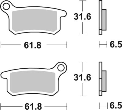 PLAQUETTES DE FREIN 783SI Husqvarna CR 65 - SBS