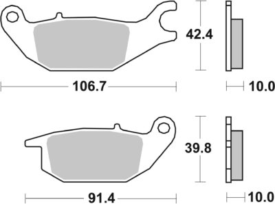 PLAQUETTES DE FREIN 784HF Honda CBR125 R 4 JC34 - SBS