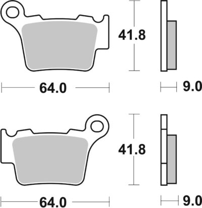 PLAQUETTES DE FREIN 791RSI BMW G450 SMR - SBS