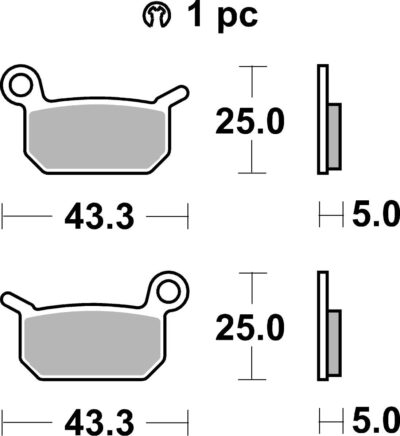 PLAQUETTES DE FREIN 794SI Gas Gas MC-E5 - SBS