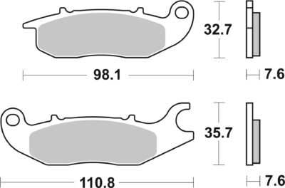 PLAQUETTES DE FREIN 797HF Honda CBF125 - SBS