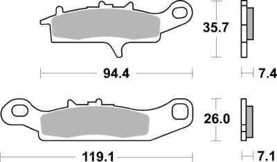 PLAQUETTES DE FREIN 801SI Kawasaki KFX450 R - SBS