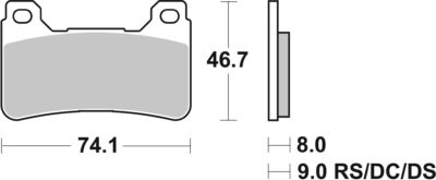 PLAQUETTES DE FREIN 809DC Honda CB1000 R 8 SC60 - SBS