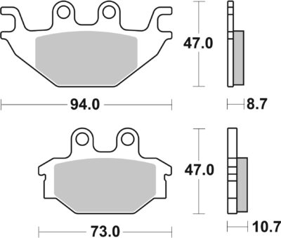 PLAQUETTES DE FREIN 810 HF Kawasaki KVF300 4x4 - SBS