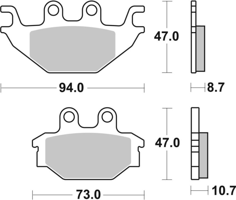 PLAQUETTES DE FREIN 810SI Adly ATV-Crossover Boost 300 - SBS