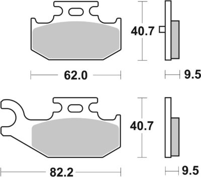 PLAQUETTES DE FREIN 816RSI Yamaha YFM700 R Raptor AM07 - SBS