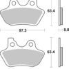PLAQUETTES DE FREIN 826H.HS (=750HS) Harley Davidson FLHR 1584 Road King - SBS