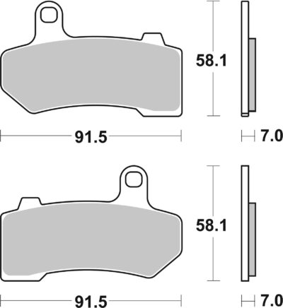 PLAQUETTES DE FREIN 830H.HS Harley Davidson FLHR 1584 Road King - SBS