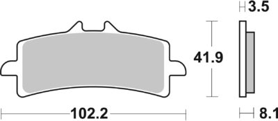 PLAQUETTES DE FREIN 841HS Aprilia RSV4 1000 Factory APRC RK - SBS