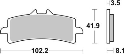 PLAQUETTES DE FREIN 841RST Aprilia RSV4 1000 Factory APRC RK - SBS