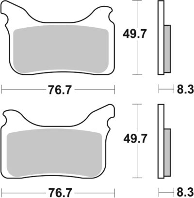 PLAQUETTES DE FREIN 842HS Aprilia Pegaso 650 Factory VD - SBS