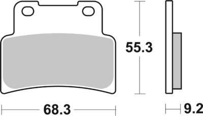 PLAQUETTES DE FREIN 844HF Aprilia RS125 - SBS