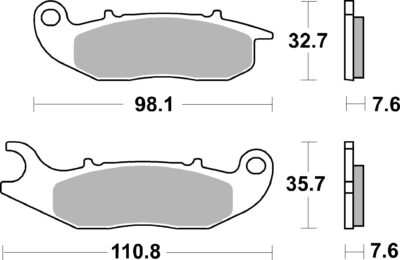 PLAQUETTES DE FREIN 859SI Honda CRF250 L - SBS