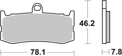 PLAQUETTES DE FREIN 864DC Triumph Daytona 675 ABS - SBS