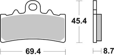 PLAQUETTES DE FREIN 877HS BMW G310GS - SBS