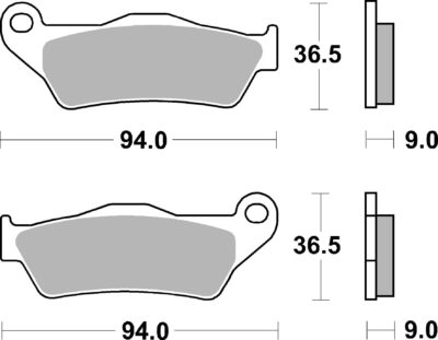 PLAQUETTES DE FREIN 924H.HF Harley Davidson XG NAA Street NAA - SBS