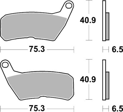 PLAQUETTES DE FREIN 928HF Honda HM HM CRE125 RR Baja 2T - SBS