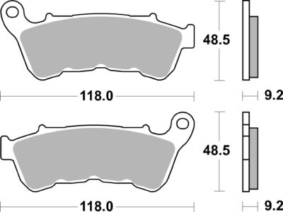 PLAQUETTES DE FREIN 934H.HS Harley Davidson XL1200 C Sportster Custom - SBS