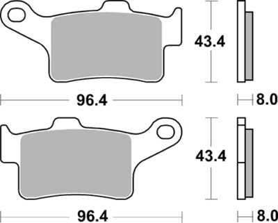 PLAQUETTES DE FREIN 948HS Bombardier BRP Can Am F3 Spyder - SBS