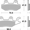 PLAQUETTES DE FREIN 955DS-1 Kawasaki Ninja 400 EX400G - SBS
