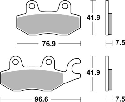 PLAQUETTES DE FREIN 955DS-1 Kawasaki Ninja 400 EX400G - SBS