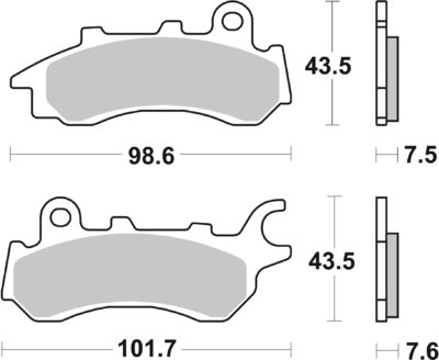 PLAQUETTES DE FREIN 958HF Honda CBF125 - SBS