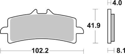 PLAQUETTES de frein moto 901HS Aprilia RSV4 RF RKL00 - SBS