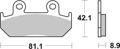 PLAQUETTES de frein moto racing 593RS Honda CB450 S 27PS G PC17 - SBS