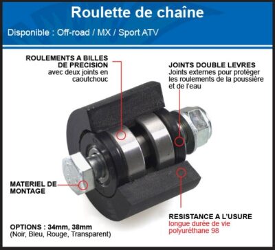 Roulette de chaîne 79-5016 Kawasaki KX450 F - All Balls Racing