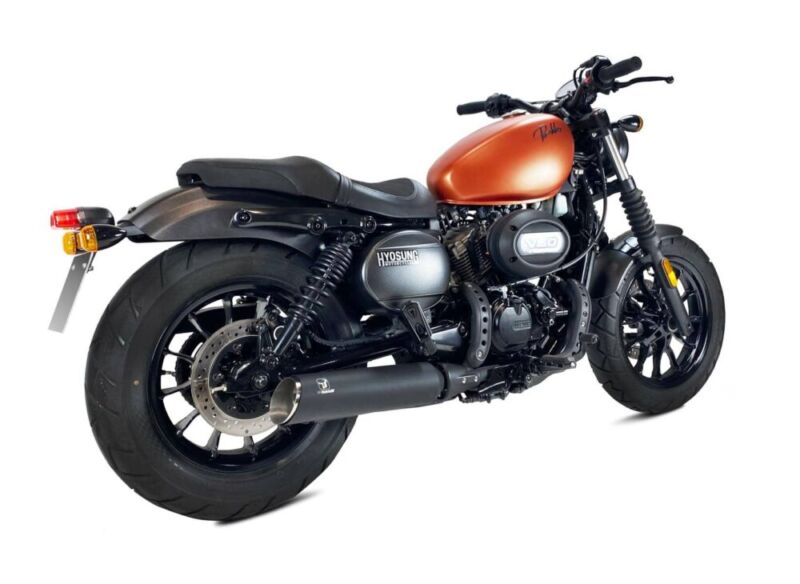 ECHAPPEMENT CUSTOM BLACK HYOSUNG BOBBER 125 (2018-2023) - IXRACE