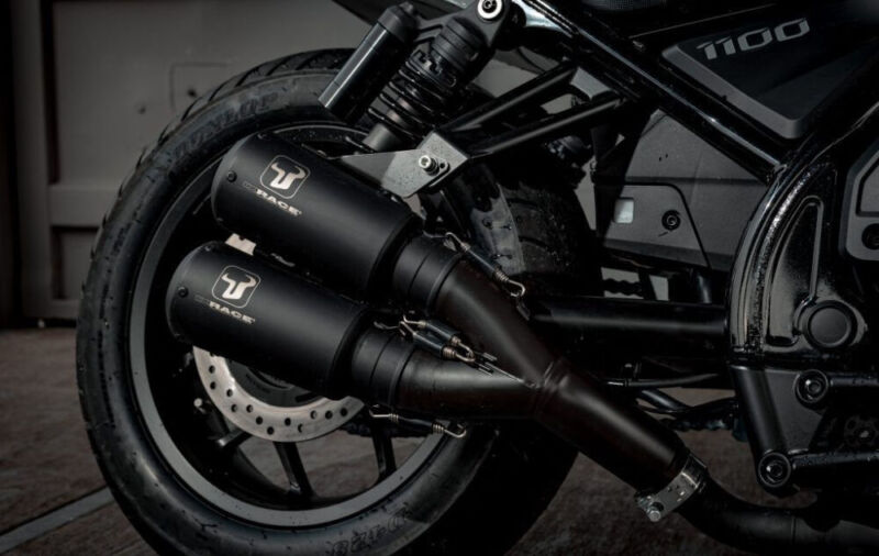 ECHAPPEMENT MK2 INOX NOIR HONDA REBEL CMX 1100 ANNEE 2021, 2022 - IXRACE
