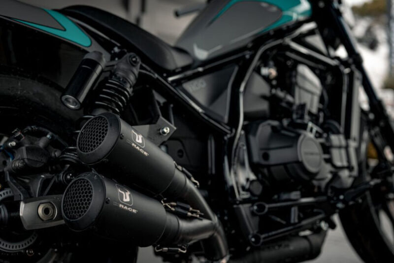 ECHAPPEMENT MK2 INOX NOIR HONDA REBEL CMX 1100 ANNEE 2021, 2022 - IXRACE