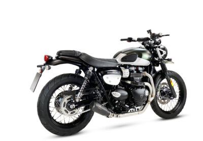 ECHAPPEMENT MK2 INOX NOIR TRIUMPH STREET SCRAMBLER 900 ANNEE 2016, 2017, 2018, 2019, 2020 - IXRACE