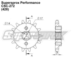 Pignon de sortie de boîte Benelli BN 125 | 50-15079-14 | Supersprox PT20014