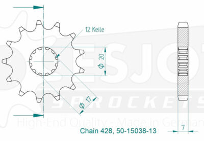 KIT CHAINE HRD 50 SM 03-  >428< - DID