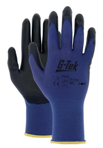 Paire de Gants d'Atelier TACTILES (Nylon / ELASTANE BLEU NOIR) - BRAZOLINE