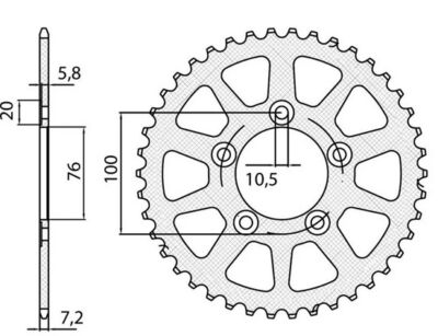 COURONNE B-ONE 525 5-4216-39 (5421639) - Sunstar