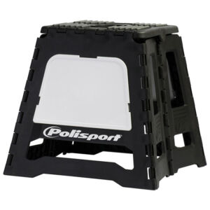 Lève moto pliable type fixe – Compatible MX/Enduro – Polisport Noir/Blanc