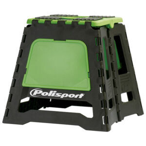 Lève moto pliable vert – Compatibilité universelle – Polisport – Support podium FIM Motocross