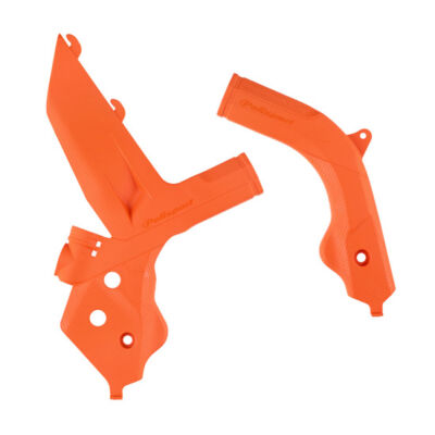 Protection cadre KTM SX/SX>F (19>22) EXC/EXC>F(20>22) ORANGE - POLISPORT