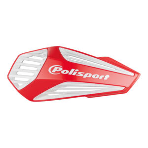 Protège-mains ventilés motocross MX Air Rouge/Blanc – Compatible universel – Polisport