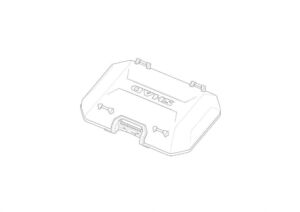 Couvercle aluminium de top case Terra noir - SHAD