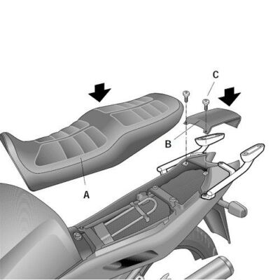 SUPPORT PLATINE TOP CASE YAMAHA XJ 900 94 - SHAD