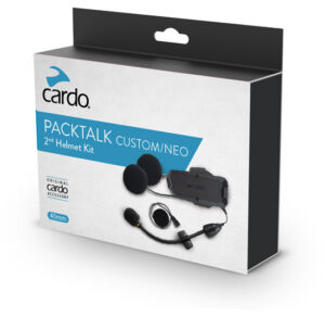 Kit second casque moto CARDO PT Custom – Haut-parleurs HD 40 mm – Marque CARDO