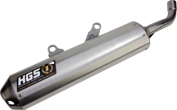 Silencieux 2T aluminium KTM EXC / Gas Gas EC / Husqvarna TE 250/300 (2024-2026) - HGS - Gris & embout acier