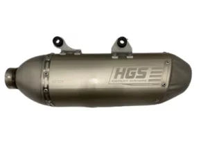 Silencieux 4T – Gas Gas EC / Husqvarna FE / KTM EXC-F 250 à 500 (2024-2026) – HGS – Embout acier – Gris