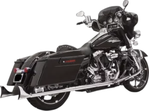Silencieux Fishtail Slip-On Harley Touring 1995-2016 - Bassani Xhaust - 33" Chrome